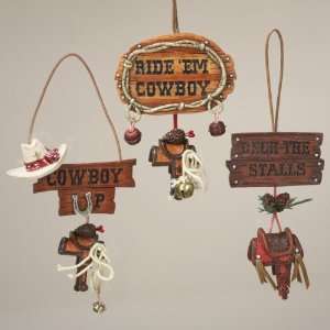   West Horse Saddle and Plaque Christmas Ornaments 5.5
