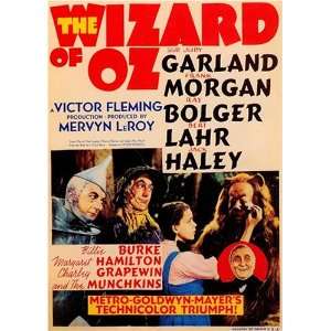  Wizard of Oz Vintage Judy Garland Movie Poster 1